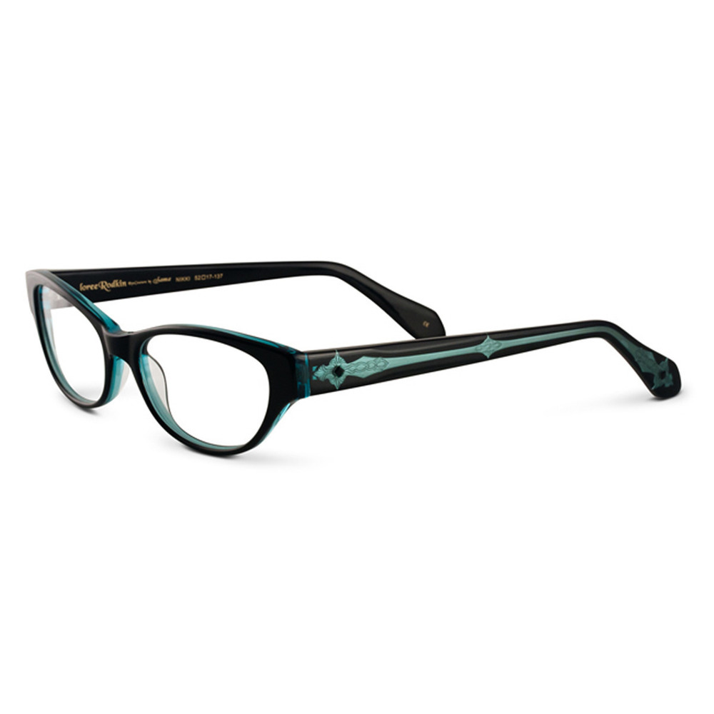 Sama NIKKI Black Teal Eyeglasses 52mm